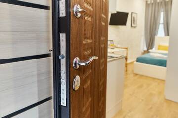 Фото номера Стандарт двухместный с 1 кроватью Апарт-отель TakeRoom Боровая г. Санкт-Петербург 9